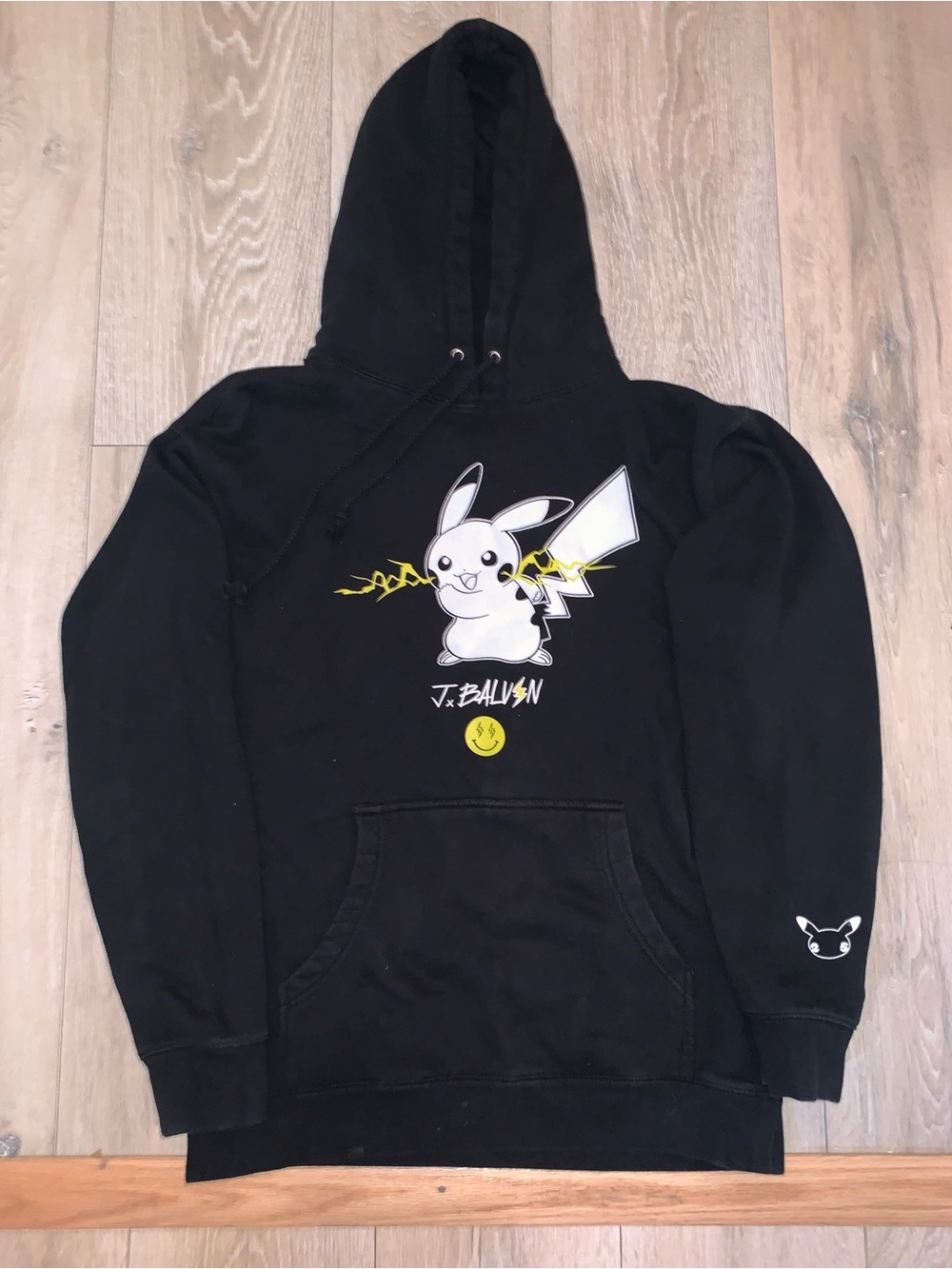 J Balvin x Pokémon "Pikachu" Black Hoodie Size: Large